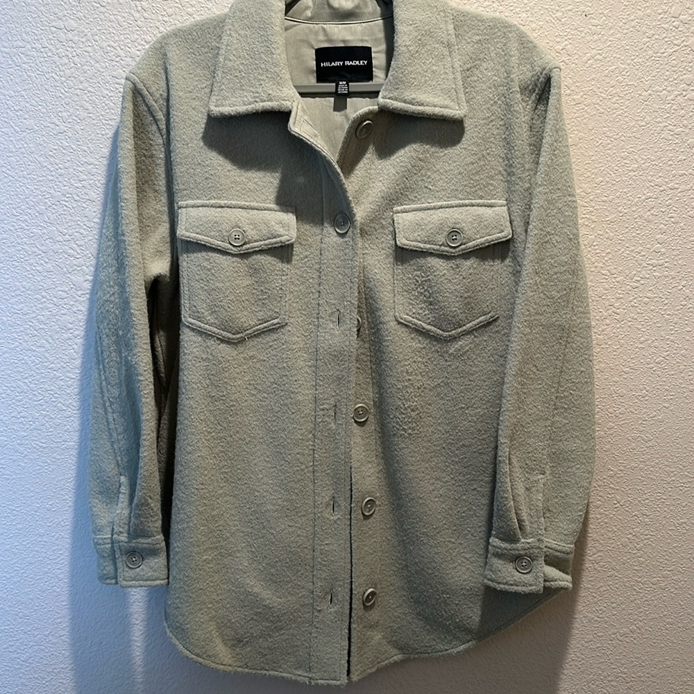Faux wool button down shirt/jacket